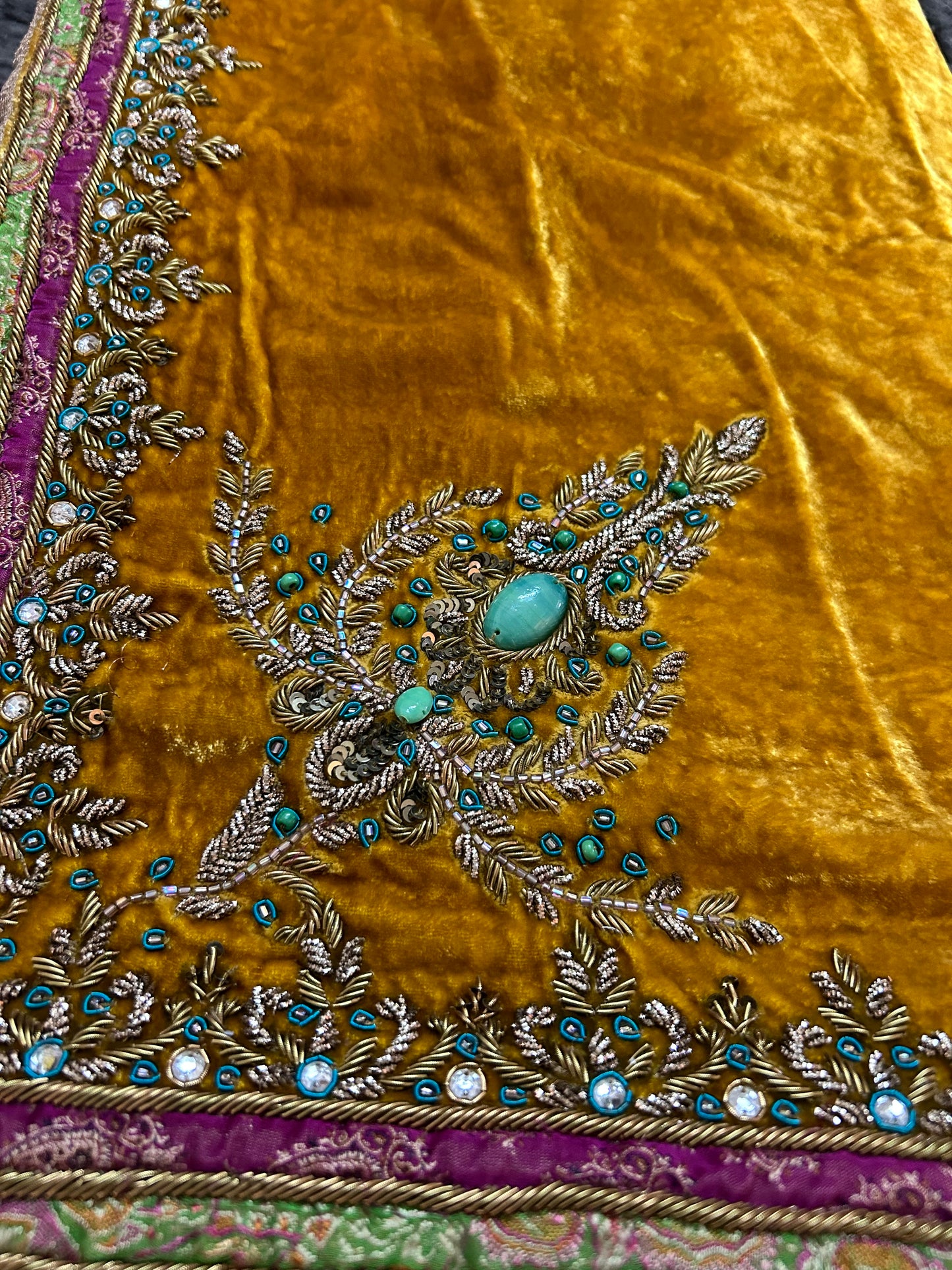 Vintage Silk Velvet Shawl