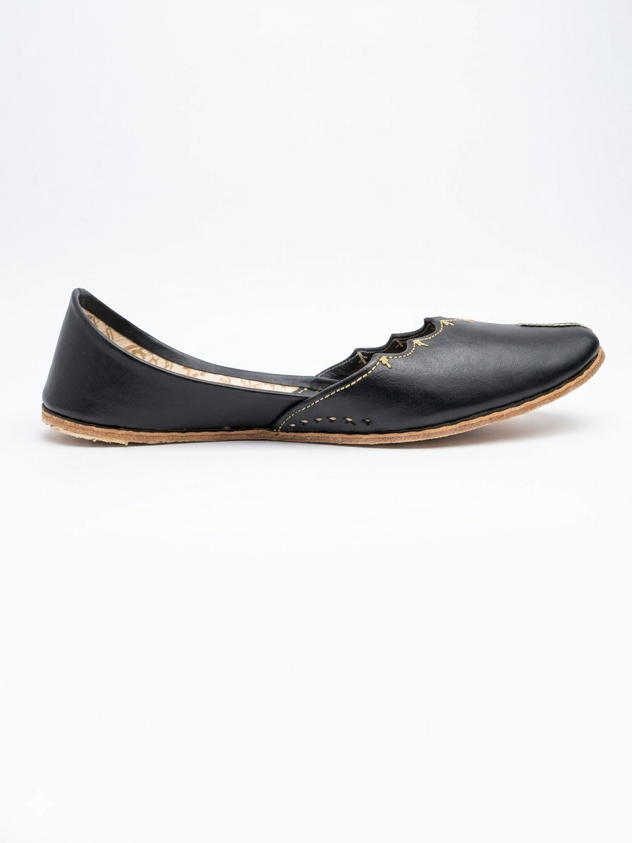 Womens Mat Black Jutti