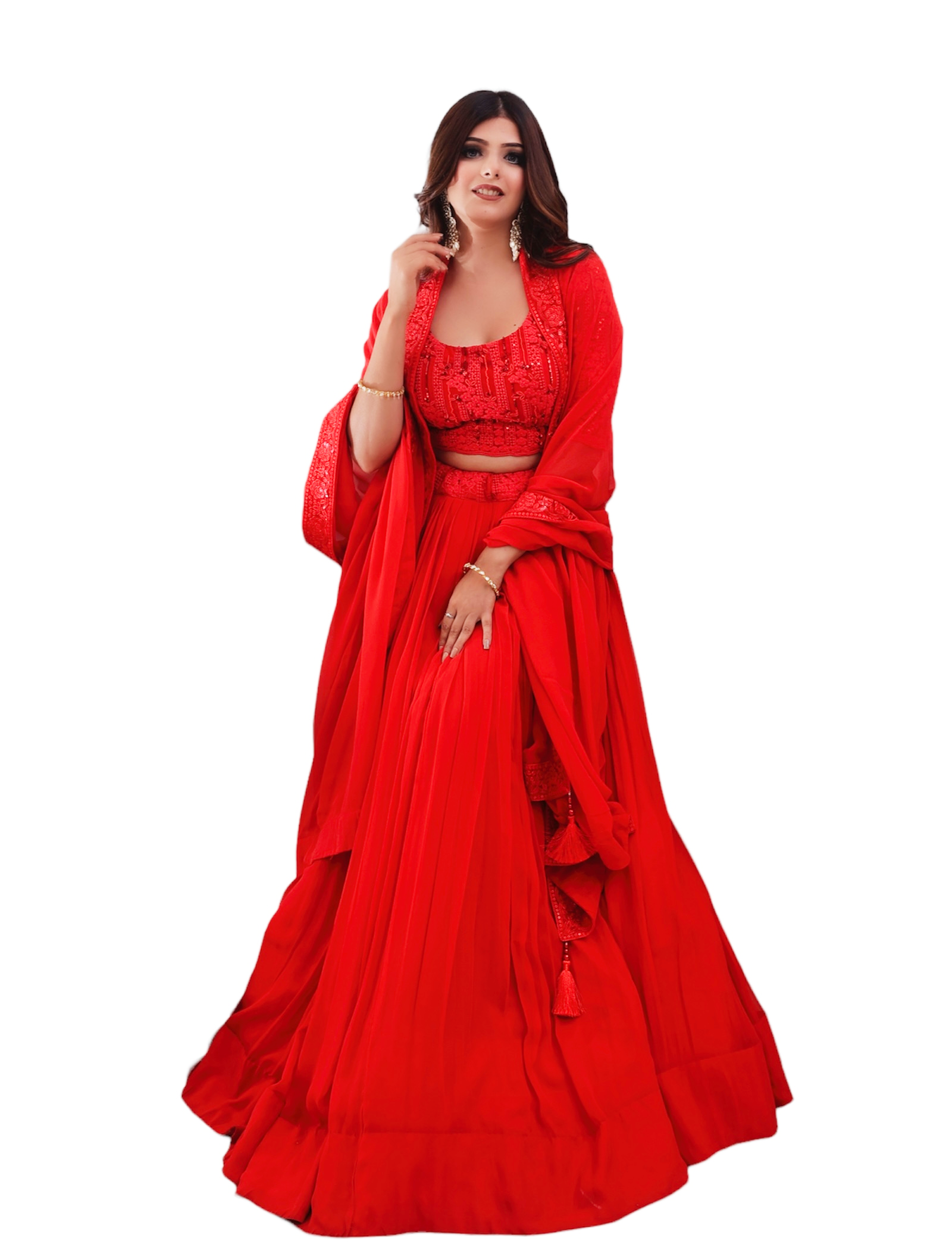 Real Red Lehenga Set | Red lehenga, Lehenga, Lehenga suit